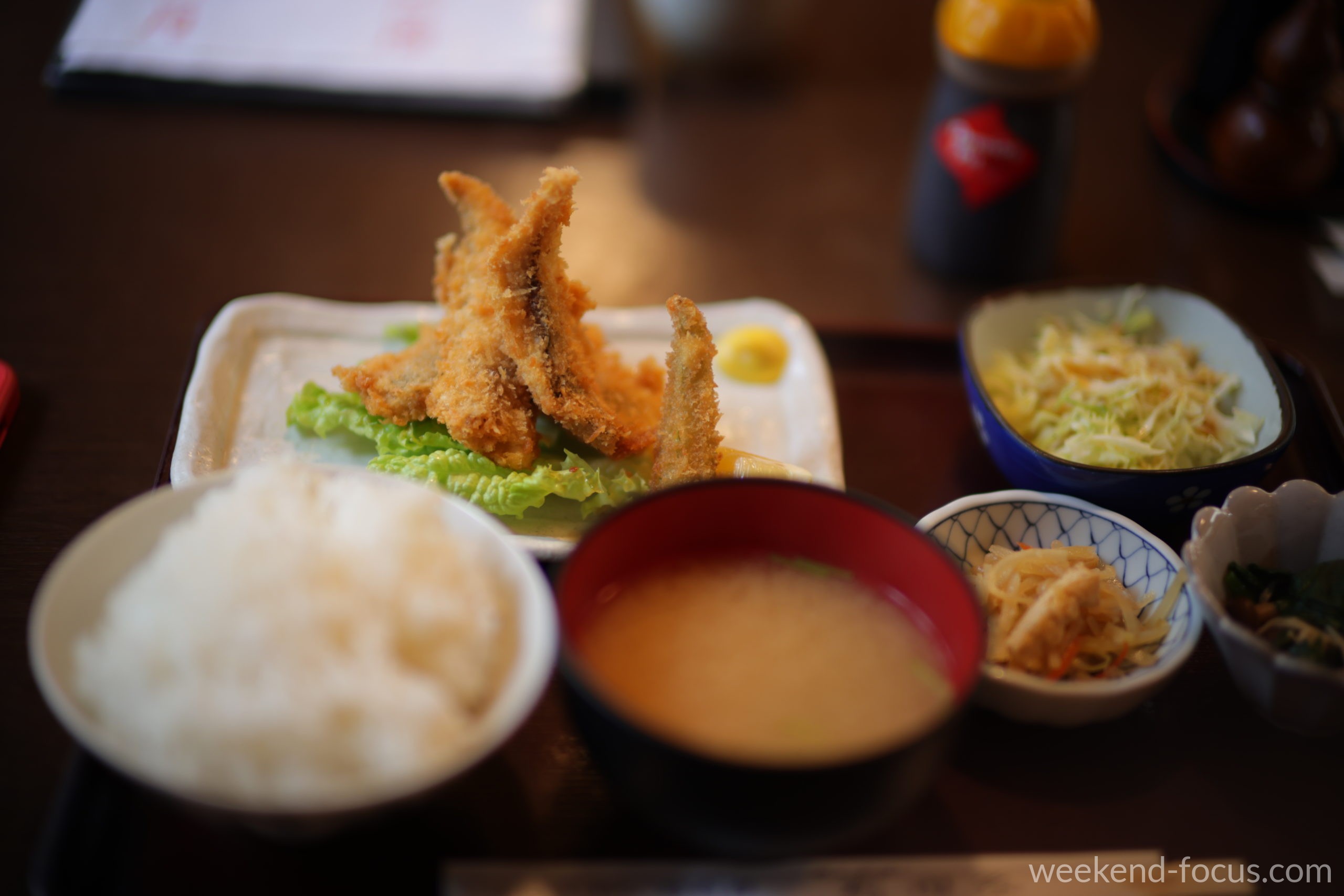 NOKTON 50mm F1, Canon EOS R5, 1/100, F1.0, ISO 200, イワシフライ定食